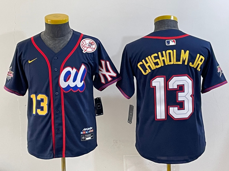 Youth 2025 New York Yankees #13  Chisholm Jr Nike MLB All Star Jersey style 725005->youth mlb jersey->Youth Jersey